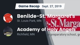 Recap: Benilde-St. Margaret's  vs. Academy of Holy Angels  2019