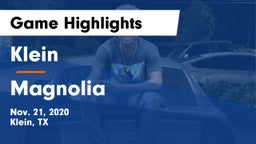 Klein  vs Magnolia  Game Highlights - Nov. 21, 2020