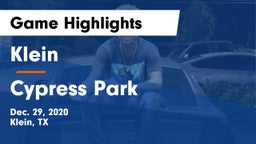 Klein  vs Cypress Park   Game Highlights - Dec. 29, 2020