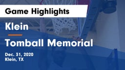 Klein  vs Tomball Memorial  Game Highlights - Dec. 31, 2020