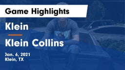 Klein  vs Klein Collins  Game Highlights - Jan. 6, 2021