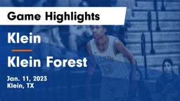 Klein  vs Klein Forest  Game Highlights - Jan. 11, 2023