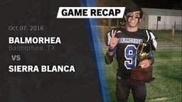 Recap: Balmorhea  vs. Sierra Blanca  2016