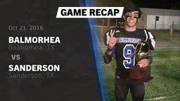 Recap: Balmorhea  vs. Sanderson  2016