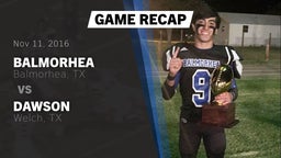 Recap: Balmorhea  vs. Dawson  2016