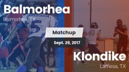 Matchup: Balmorhea High Schoo vs. Klondike  2017