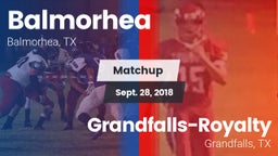 Matchup: Balmorhea High Schoo vs. Grandfalls-Royalty  2018