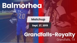 Matchup: Balmorhea High Schoo vs. Grandfalls-Royalty  2019