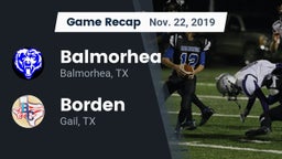 Recap: Balmorhea  vs. Borden  2019