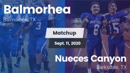 Matchup: Balmorhea High Schoo vs. Nueces Canyon  2020