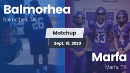 Matchup: Balmorhea High Schoo vs. Marfa  2020