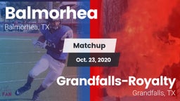 Matchup: Balmorhea High Schoo vs. Grandfalls-Royalty  2020