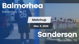 Matchup: Balmorhea High Schoo vs. Sanderson  2020