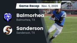 Recap: Balmorhea  vs. Sanderson  2020