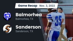 Recap: Balmorhea  vs. Sanderson  2022