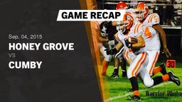 Recap: Honey Grove  vs. Cumby  2015