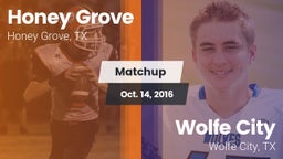 Matchup: Honey Grove High vs. Wolfe City  2016
