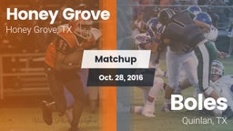 Matchup: Honey Grove High vs. Boles  2016