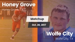 Matchup: Honey Grove High vs. Wolfe City  2017