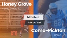 Matchup: Honey Grove High vs. Como-Pickton  2018