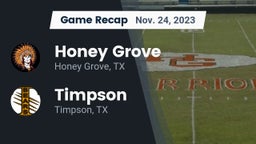 Recap: Honey Grove  vs. Timpson  2023