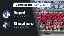 Recap: Royal  vs. Shepherd  2017
