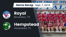 Recap: Royal  vs. Hempstead  2018