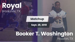 Matchup: Royal  vs. Booker T. Washington  2018