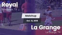Matchup: Royal  vs. La Grange  2018