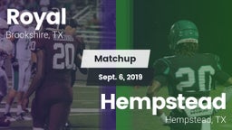 Matchup: Royal  vs. Hempstead  2019