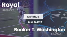 Matchup: Royal  vs. Booker T. Washington  2019