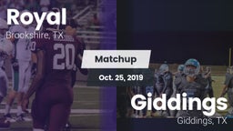 Matchup: Royal  vs. Giddings  2019