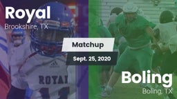 Matchup: Royal  vs. Boling  2020