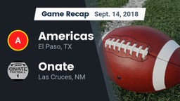 Recap: Americas  vs. Onate  2018