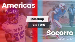 Matchup: Americas  vs. Socorro  2020