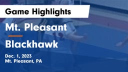 Mt. Pleasant  vs Blackhawk  Game Highlights - Dec. 1, 2023