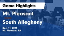 Mt. Pleasant  vs South Allegheny  Game Highlights - Dec. 11, 2023