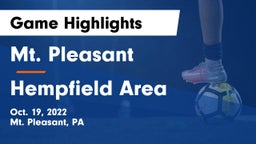 Mt. Pleasant  vs Hempfield Area  Game Highlights - Oct. 19, 2022