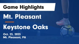 Mt. Pleasant  vs Keystone Oaks  Game Highlights - Oct. 23, 2023