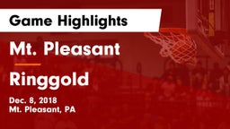 Mt. Pleasant  vs Ringgold  Game Highlights - Dec. 8, 2018