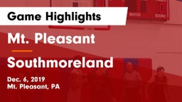 Mt. Pleasant  vs Southmoreland  Game Highlights - Dec. 6, 2019