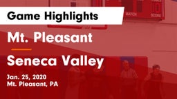 Mt. Pleasant  vs Seneca Valley  Game Highlights - Jan. 25, 2020