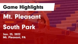 Mt. Pleasant  vs South Park  Game Highlights - Jan. 25, 2022