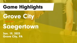 Grove City  vs Saegertown  Game Highlights - Jan. 19, 2023