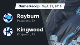 Recap: Rayburn  vs. Kingwood  2018