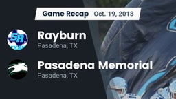 Recap: Rayburn  vs. Pasadena Memorial  2018