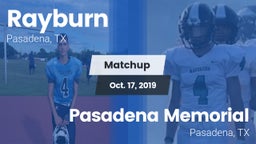 Matchup: Rayburn  vs. Pasadena Memorial  2019