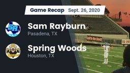 Recap: Sam Rayburn  vs. Spring Woods  2020