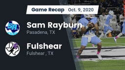 Recap: Sam Rayburn  vs. Fulshear  2020