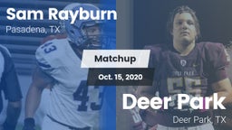 Matchup: Rayburn  vs. Deer Park  2020